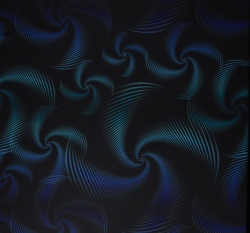 Softshell potisk modrý design na černé 