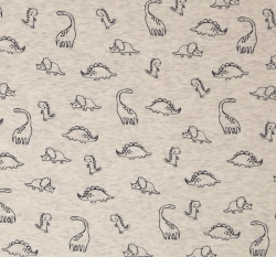 Warmkeeper potisk obrysy dinosaurů na béžovém melé 