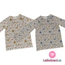 Warmkeeper potisk modré houbičky s přírodními motivy na šedém melé 