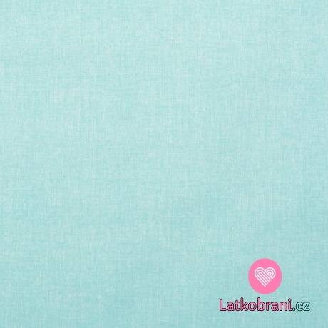 Bavlněné plátno aqua žíhané