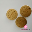 Štítek na oblečení "Limited edition" zlatý polyesterový