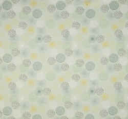 Úplet potisk vzorované kroužky na pastelové zelené