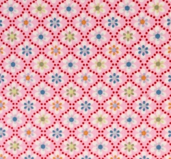 Bavlněné plátno kvítka na růžové