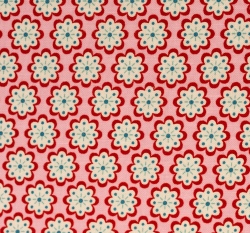 Bavlněné plátno kvítečka na růžové