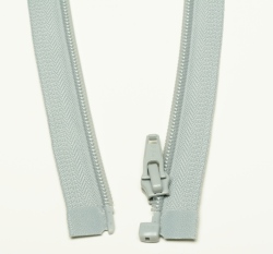 Zip spirálový dělitelný stříbřitě šedý 35cm