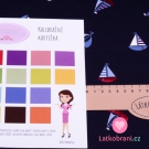 Úplet potisk plachetnice na námořnicky modré