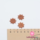 Knoflík vánoční hvězdička hnědá 