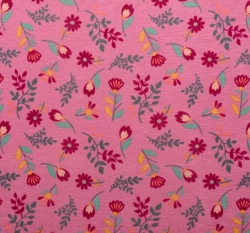 Warmkeeper potisk kvítka  a větvičky na růžové