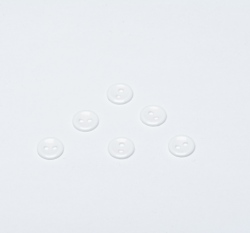Knoflík hladký, lesklý, bílý 12mm