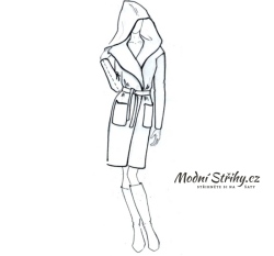 Střih na kabát Londýn (vel. 44 - 52)