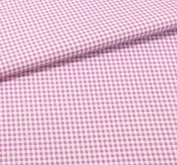 Bavlněné plátno fialkovo - bílé kostičky