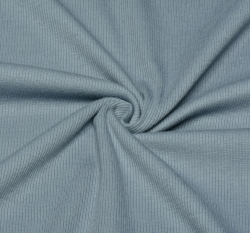 Žebrovaný úplet jednobarevný modrý, BIO