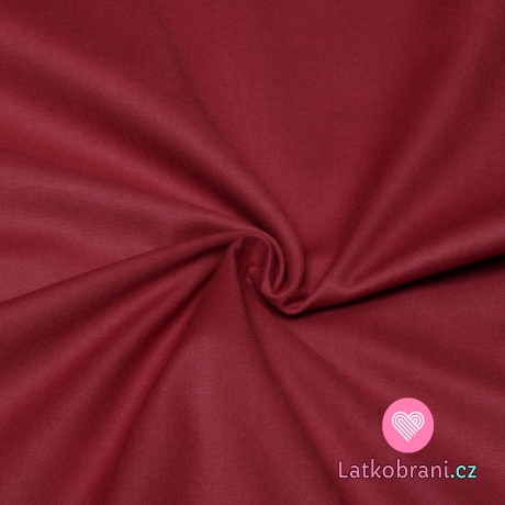Bavlněné plátno jednobarevné červené