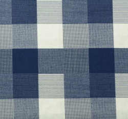 Bavlněné plátno modro - bílé kostky 