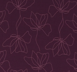 Modalová teplákovina květina na vínovo - fialové 