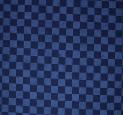 Teplákovina tmavě modrá kostka na královsky modré 