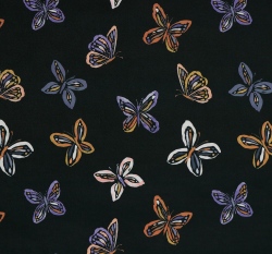 Softshell motýli na černé 