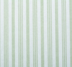 Bavlněné plátno zelené proužky na bílé