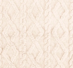 Coral fleece plastický vzor, ecru