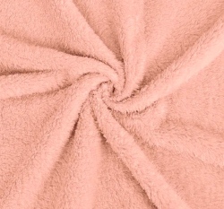 Coral fleece delší chloupek, růžový