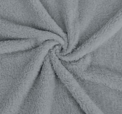 Coral fleece delší chloupek, šedá