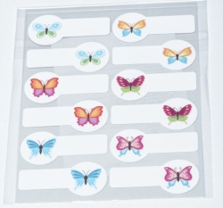 Nažehlovací jmenovky 24 ks - Motýlci