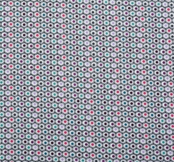 Úplet barevné puntíky na khaki zelené