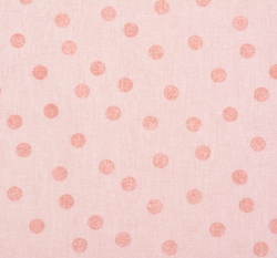 Bavlněné plátno potisk třpytivé cihlové puntíky na růžové