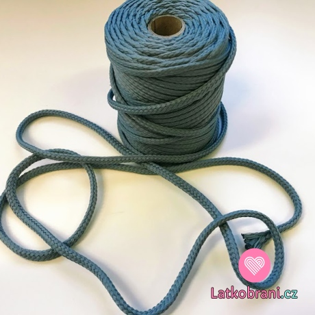 Šňůra kulatá oděvní PES 7 mm tmavší šedá