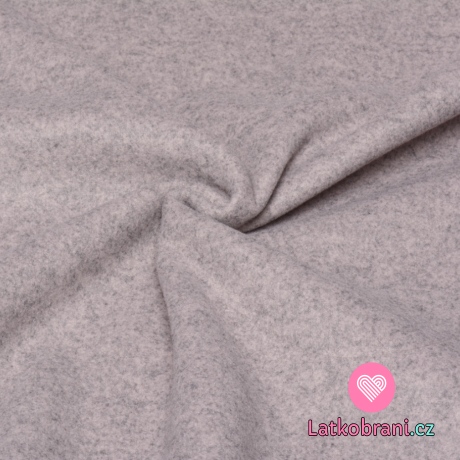 Kabátová látka jednobarevná růžové melé