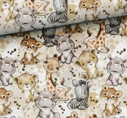 Úplet potisk roztomilí afričtí zvířecí chlapci