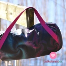 Softshell potisk modrý design na černé 