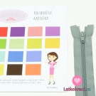 Zip spirálový dělitelný šedý 65cm