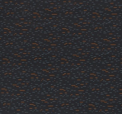 Teplákovina potisk modré a oranžové čárky na antracitové