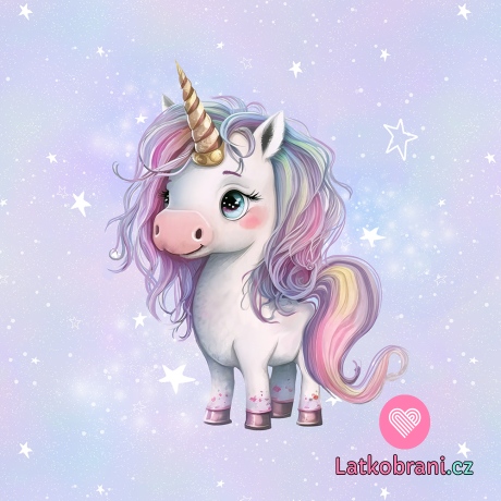 Panel potisk jednorožec na magickém nebi