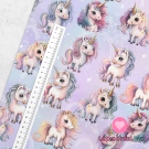 Teplákovina potisk jednorožci na magickém nebi