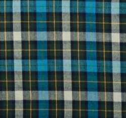 Bavlněný flanel modro-zelená kostka