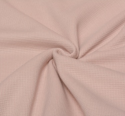 Bavlněný vaflový úplet jednobarevný starorůžový