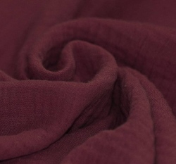 Dvojitá gázovina / mušelín bordó