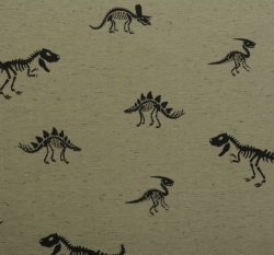 Úplet potisk dinosauři na khaki, BIO