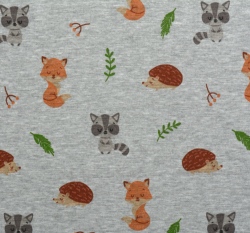 Warmkeeper liška v lese na šedé žíhané 