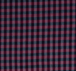 Bavlněný flanel drobné modročervené kostky 