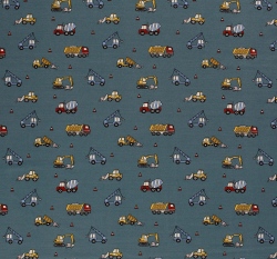 Warmkeeper potisk stavební vozidla na ocelově modré