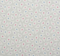 Úplet potisk paisley šedé