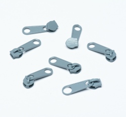 Jezdec k metrážovému zipu 5 mm Šedá ocelová