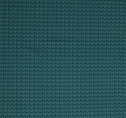 Modalová teplákovina potisk drobné copánky na petrolejové