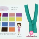 Zip spirálový nedělitelný mintový tmavší 12 cm