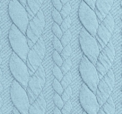 Pletenina copánky jednobarevná světle modrá 