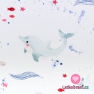 Úplet potisk delfíni na bílé