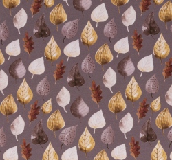 Teplákovina akvarelové listy na taupové